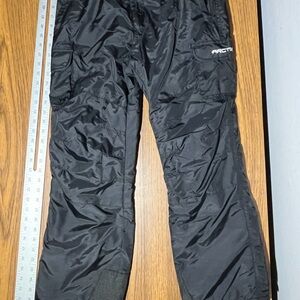 Artic Snow Pants Boys Large Black  Lined Snowboarding Sledding Insulated EZ Grow